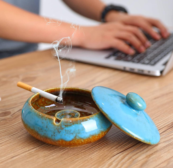Handmade Ceramic Windproof Ashtray