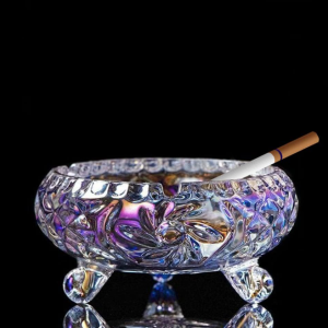 Colorful Crystal Glass Cigar Ashtray