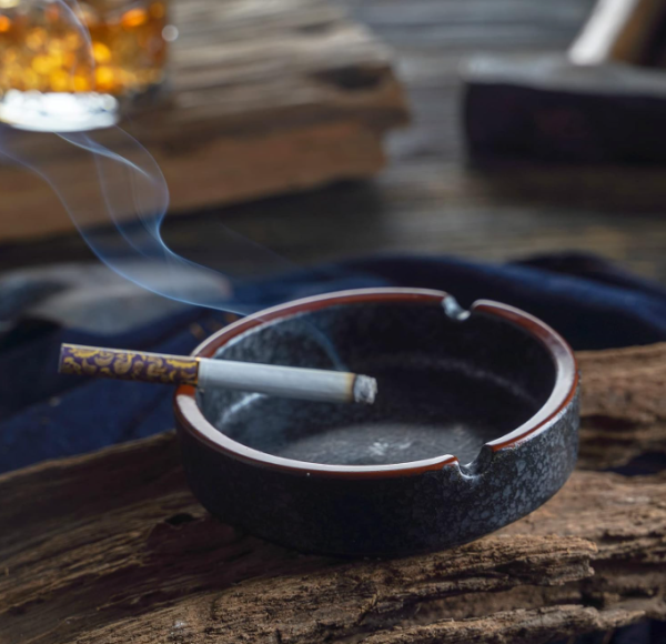 Decorative Ceramic Ashtray for Home and Patio