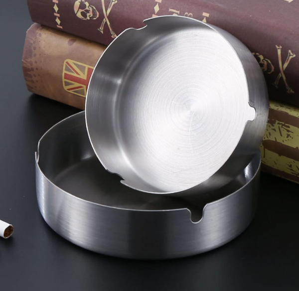 Stainless Steel Cigarette Ashtray Set of 2